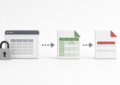 Minimal objects showing an authorized locked web table exported into spreadsheet and PDF formats.